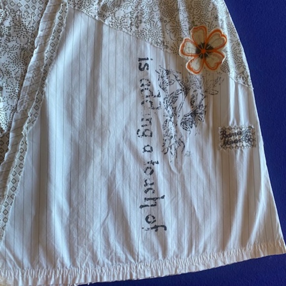 Banana Moon (Luxury Line) Sleeveless White With Designs Dress Womens Size Small - Picture 3 of 5